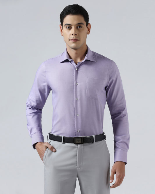 Lavender Non Iron Textured Shirt - Ester