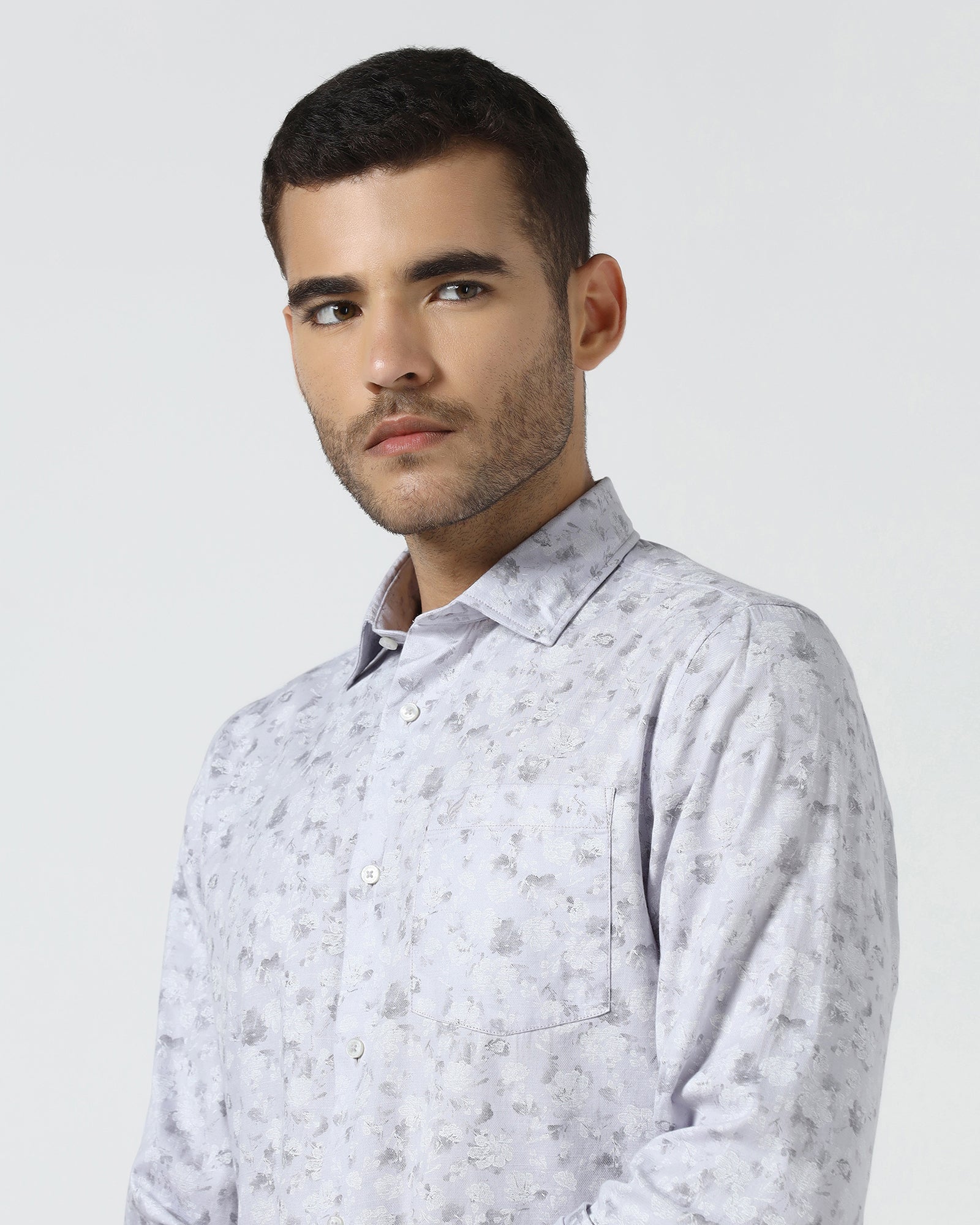 Lavender Printed Shirt - Rasol