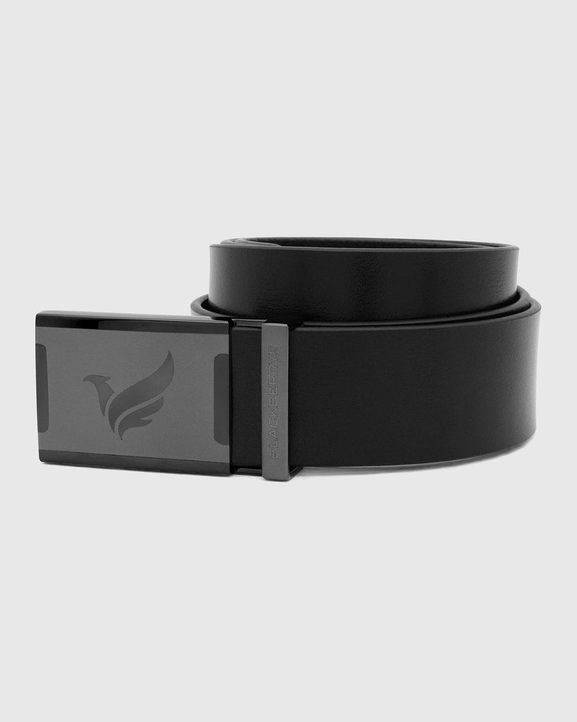 Leather Black Solid Belt - Thyrion