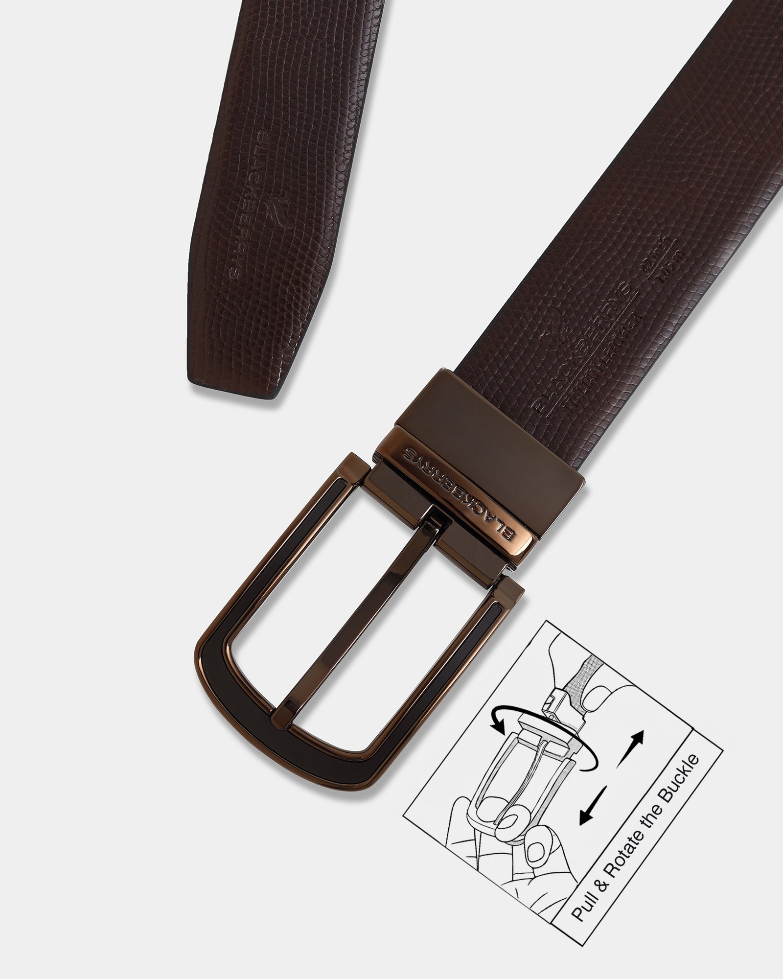 4-in-1 Reversible Leather Black & Brown Belt Gift Set - Almanor