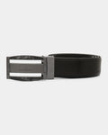Leather Black Solid Belt - Alnoite