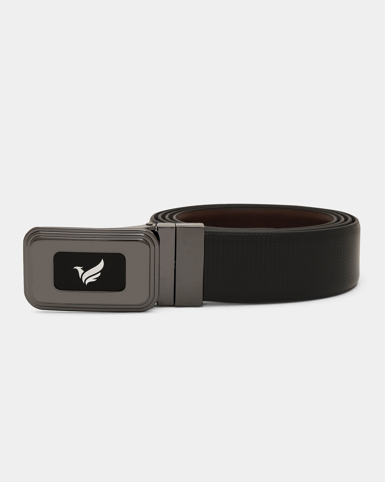 Leather Black & Brown Textured Belt - Apollo