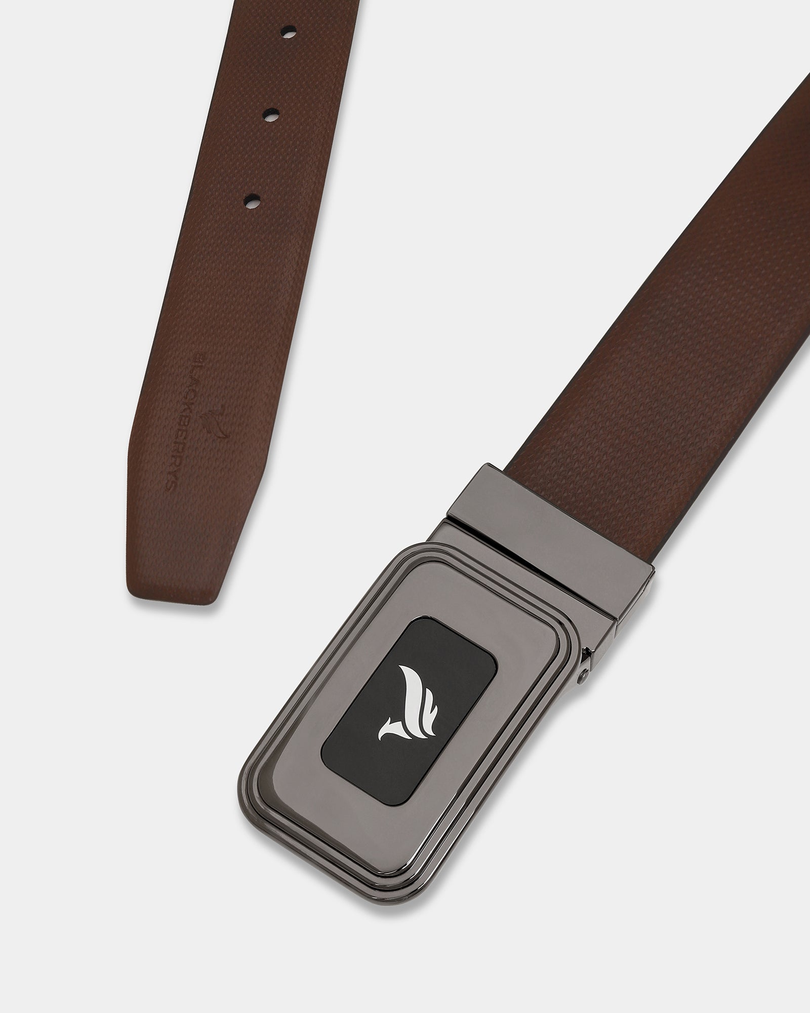 Leather Black & Brown Textured Belt - Apollo
