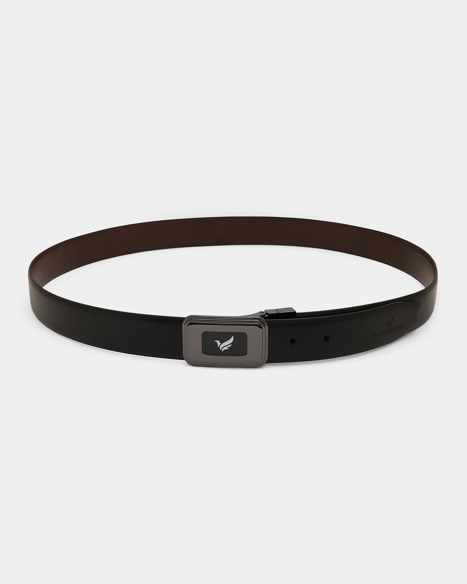 Leather Black & Brown Textured Belt - Apollo