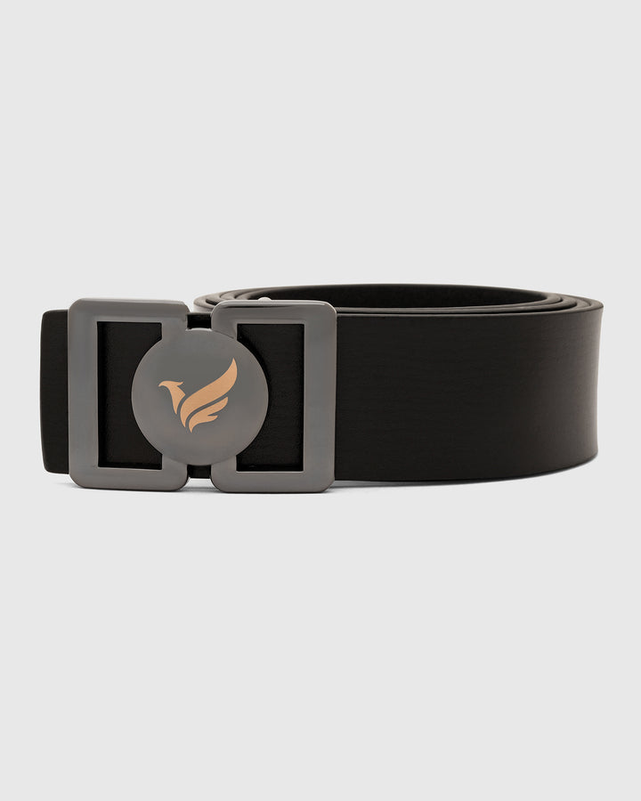 Leather Black Solid Belt - Umiro