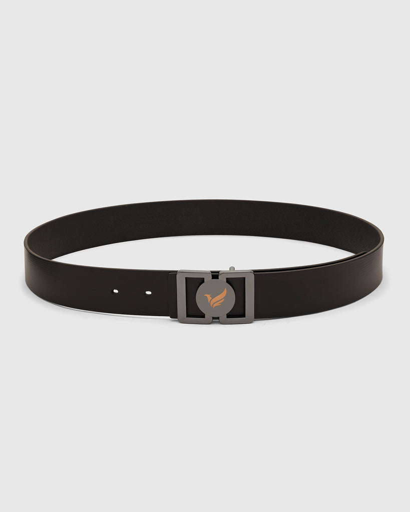 Leather Black Solid Belt - Umiro