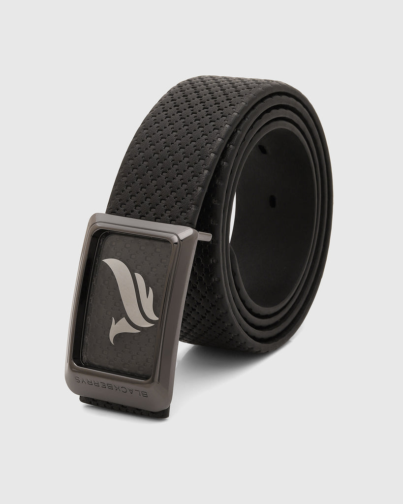 Leather Black Textured Belt - Urseal