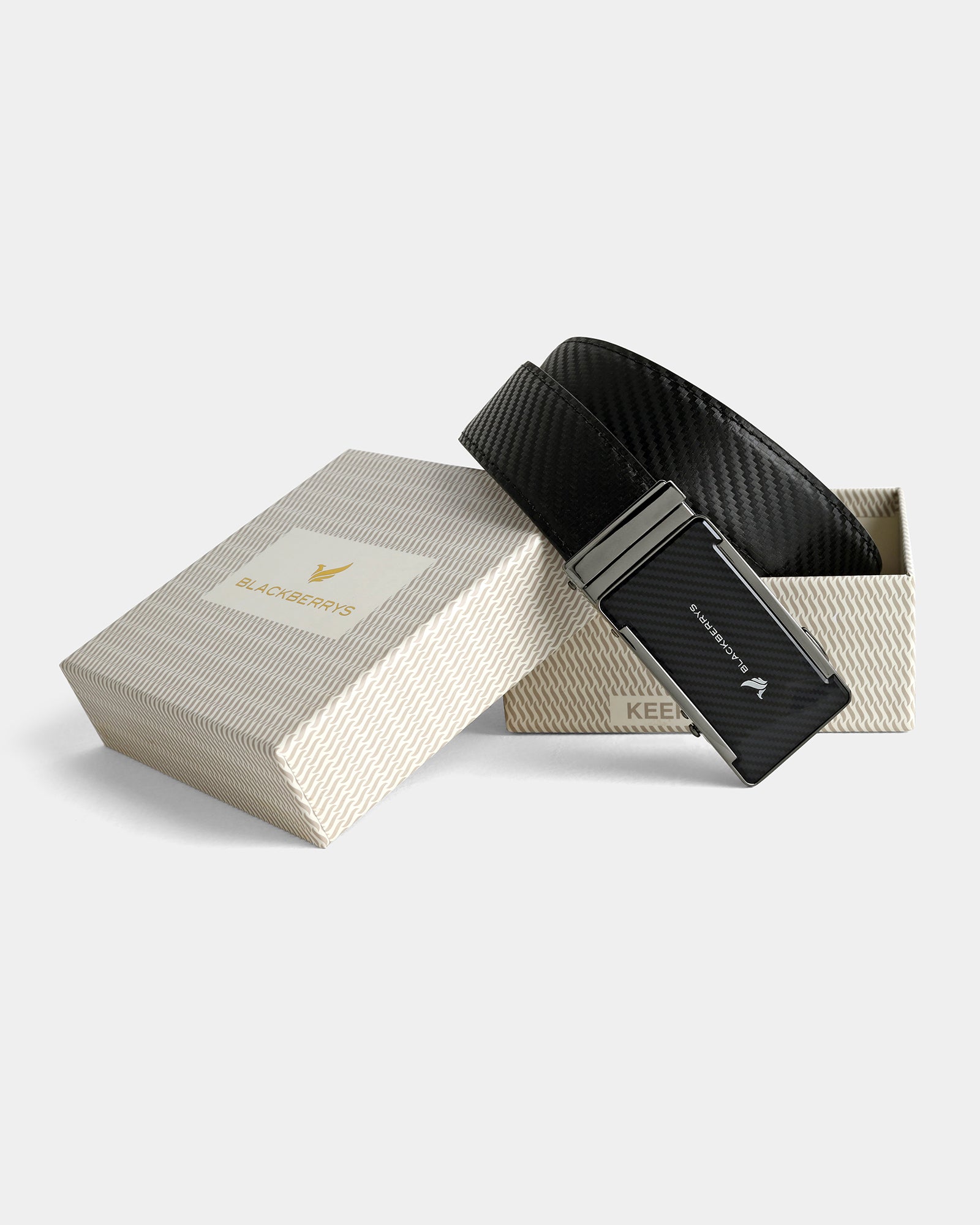 Leather Black Textured Belt - Arthur