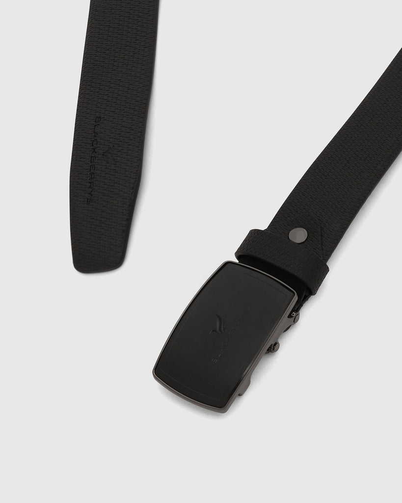 Leather Black Textured Belt - Urseth