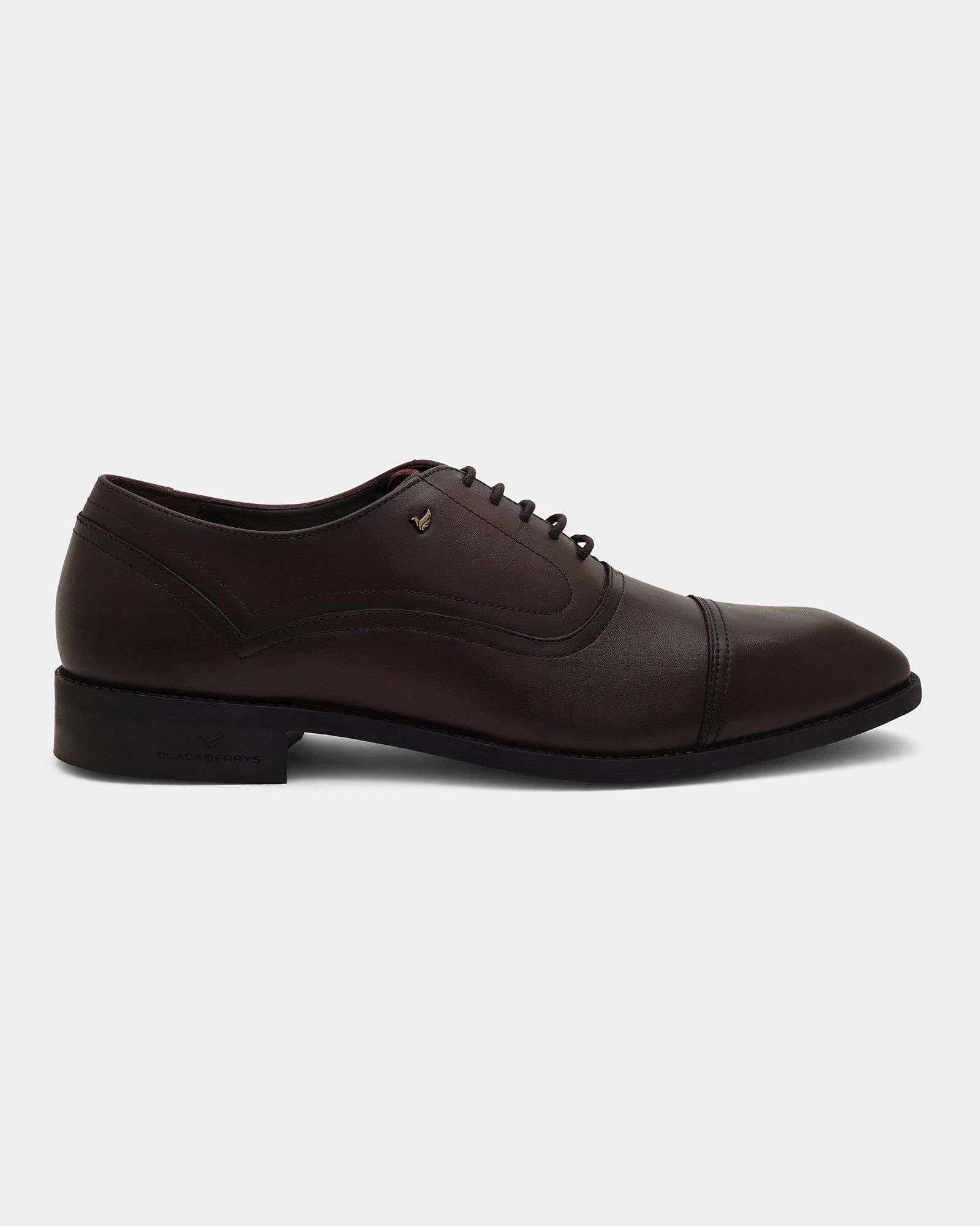 Leather Burgandy Solid Oxford Shoes- Antelope