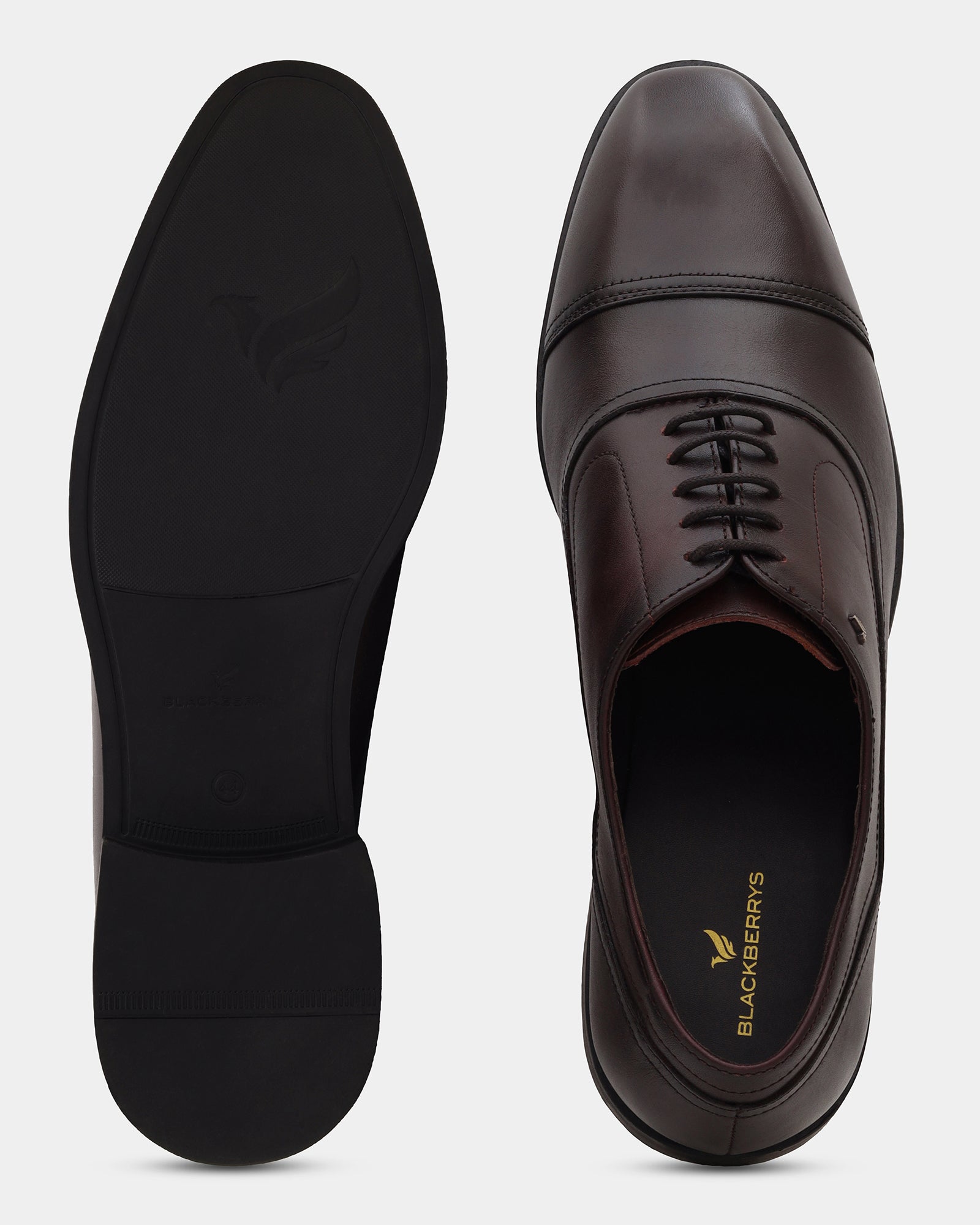 Leather Burgandy Solid Oxford Shoes- Antelope