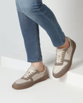 Leather Brown Solid Sneakers - Venice