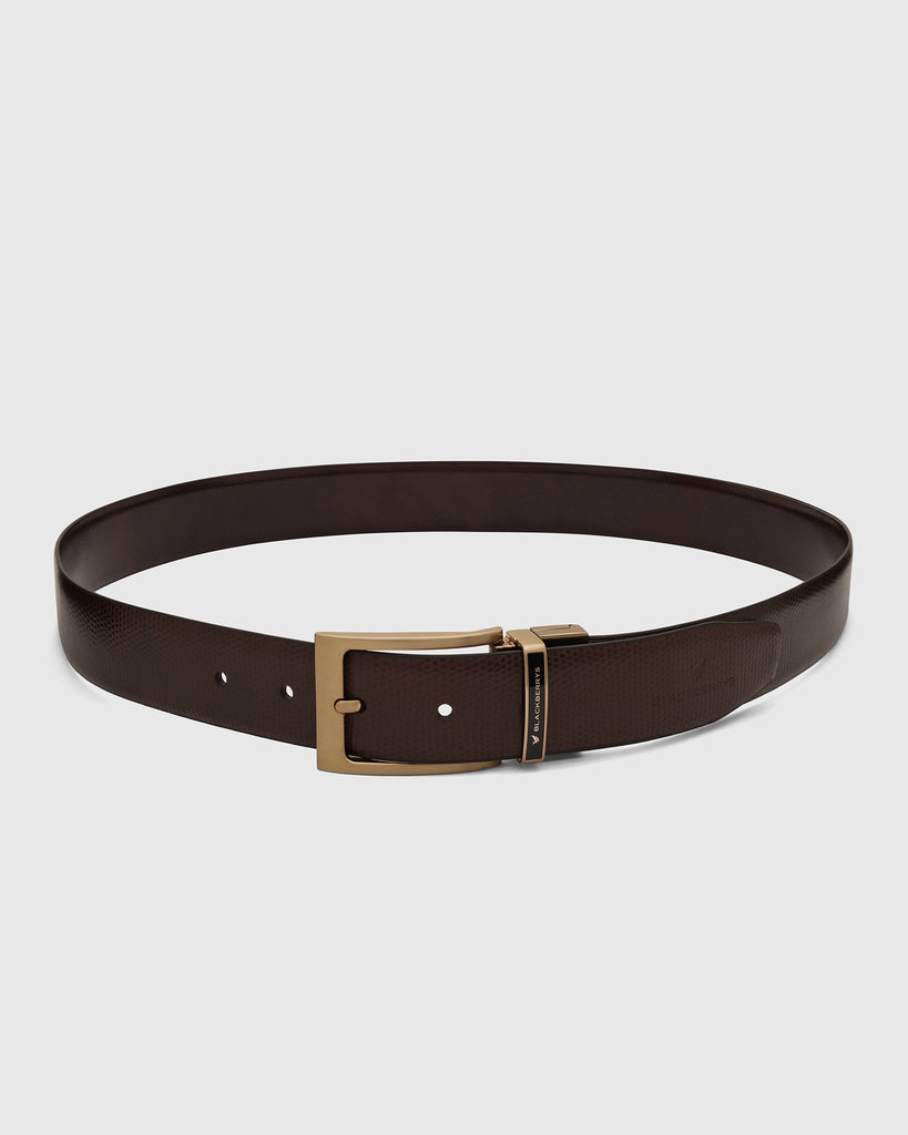 Leather Reversible Brown & Tan Belt - Uliva