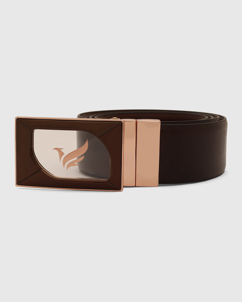 Leather Reversible Brown & Tan Solid Belt - Urimon