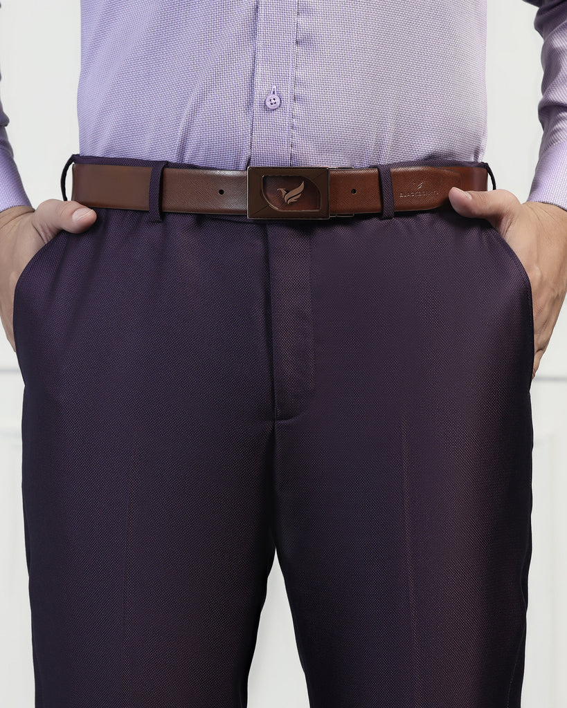 Leather Reversible Brown & Tan Solid Belt - Urimon