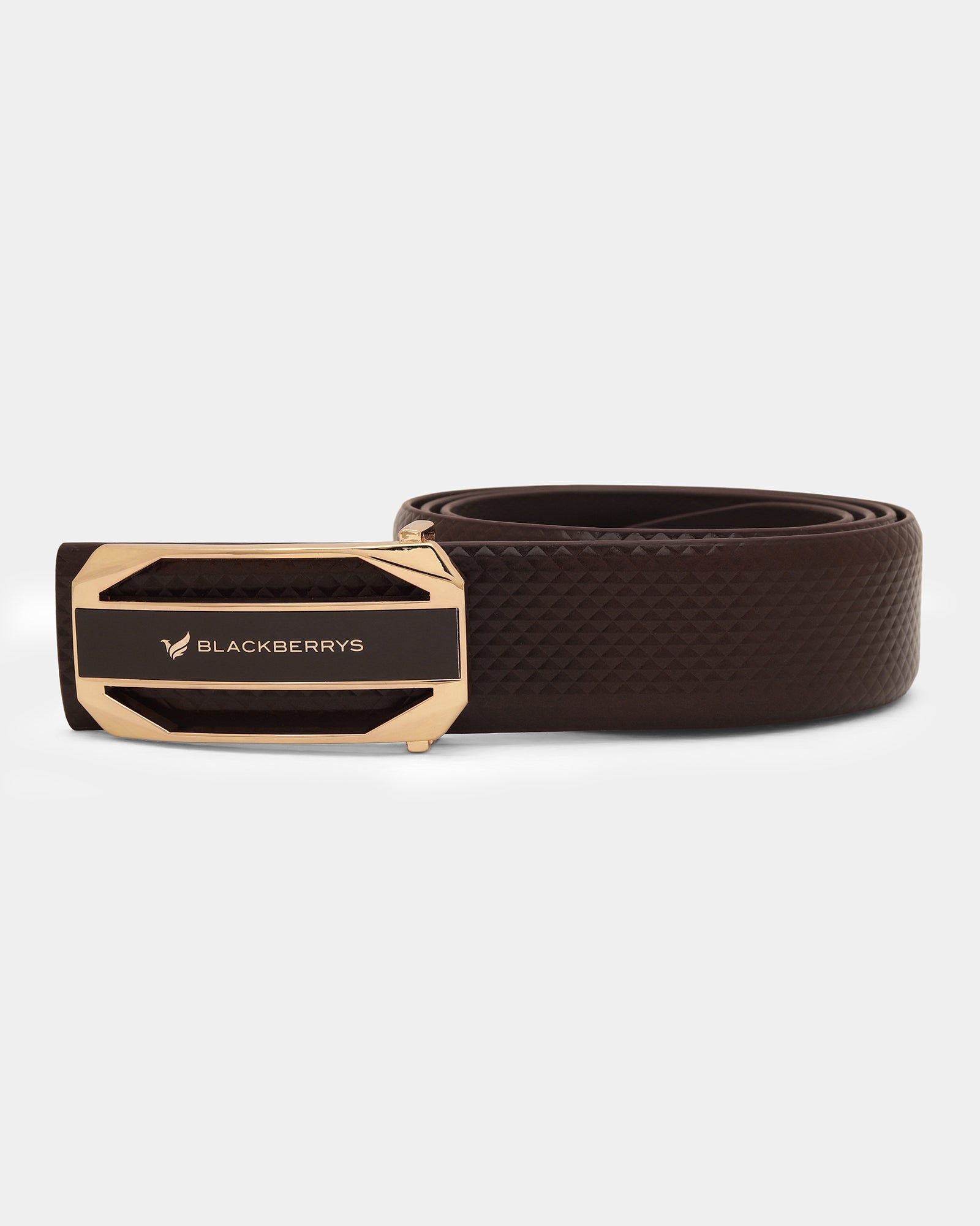 Leather Brown Textured Belt - Amicola