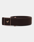 Leather Brown Textured Belt - Augussy
