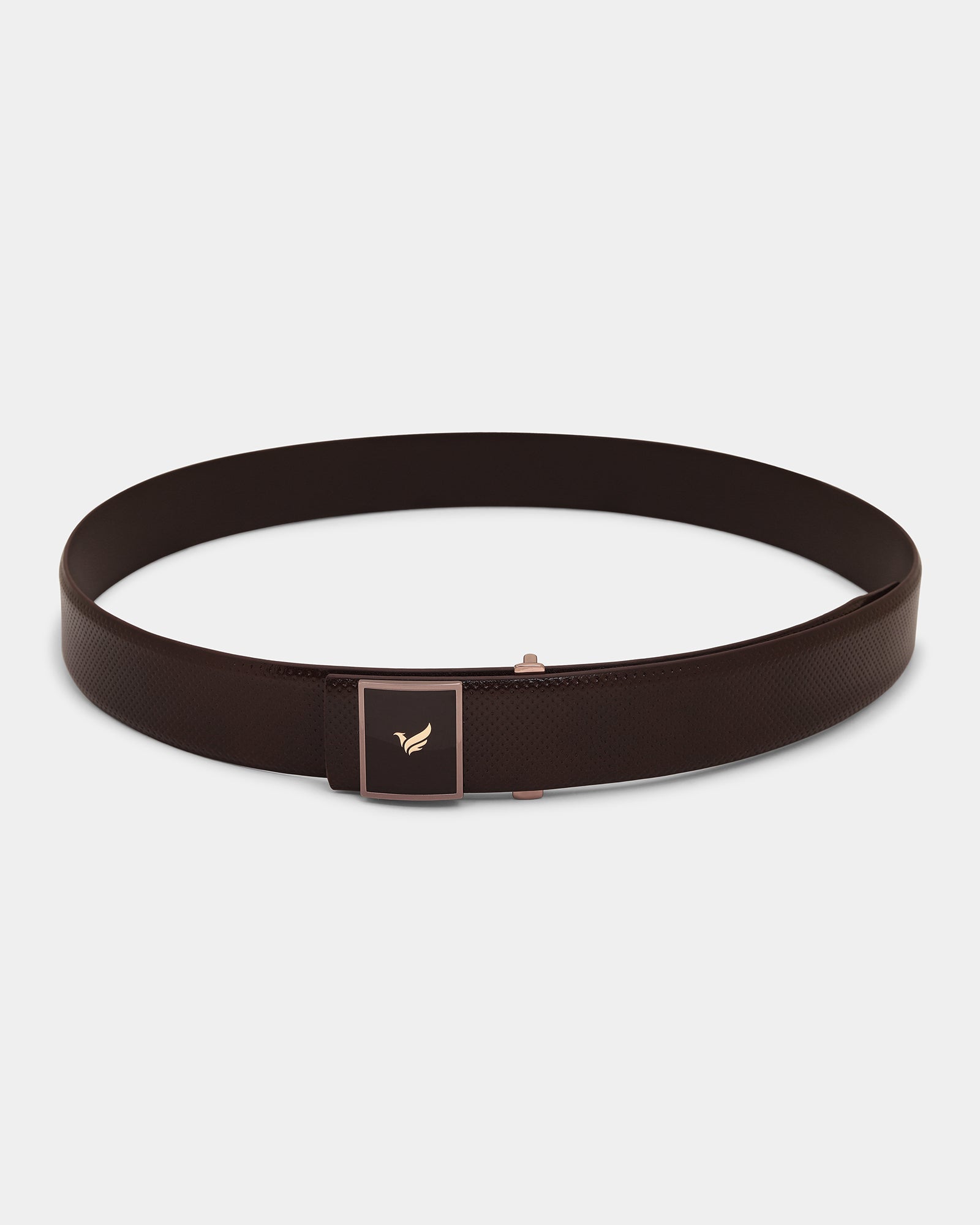 Leather Brown Textured Belt - Augussy