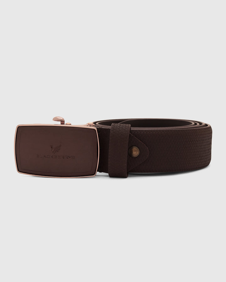 Leather Brown Textured Belt - Urseth