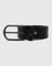 Leather Jet Black Textured Belt - Uratak