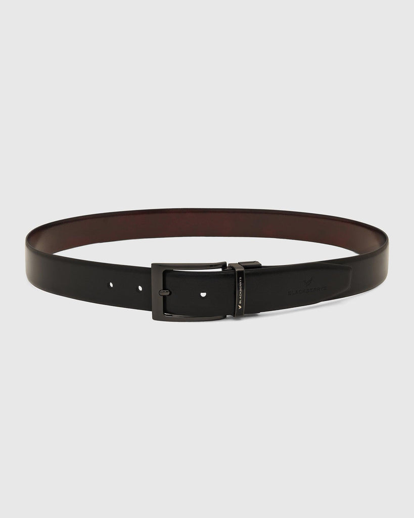 Leather Reversible Navy & Brown Solid Belt - Ursino