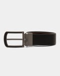 Leather Reversible Black & Brown Textured Belt - Aplite