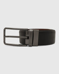 Leather Reversible Black & Tan Solid Belt - Vasil