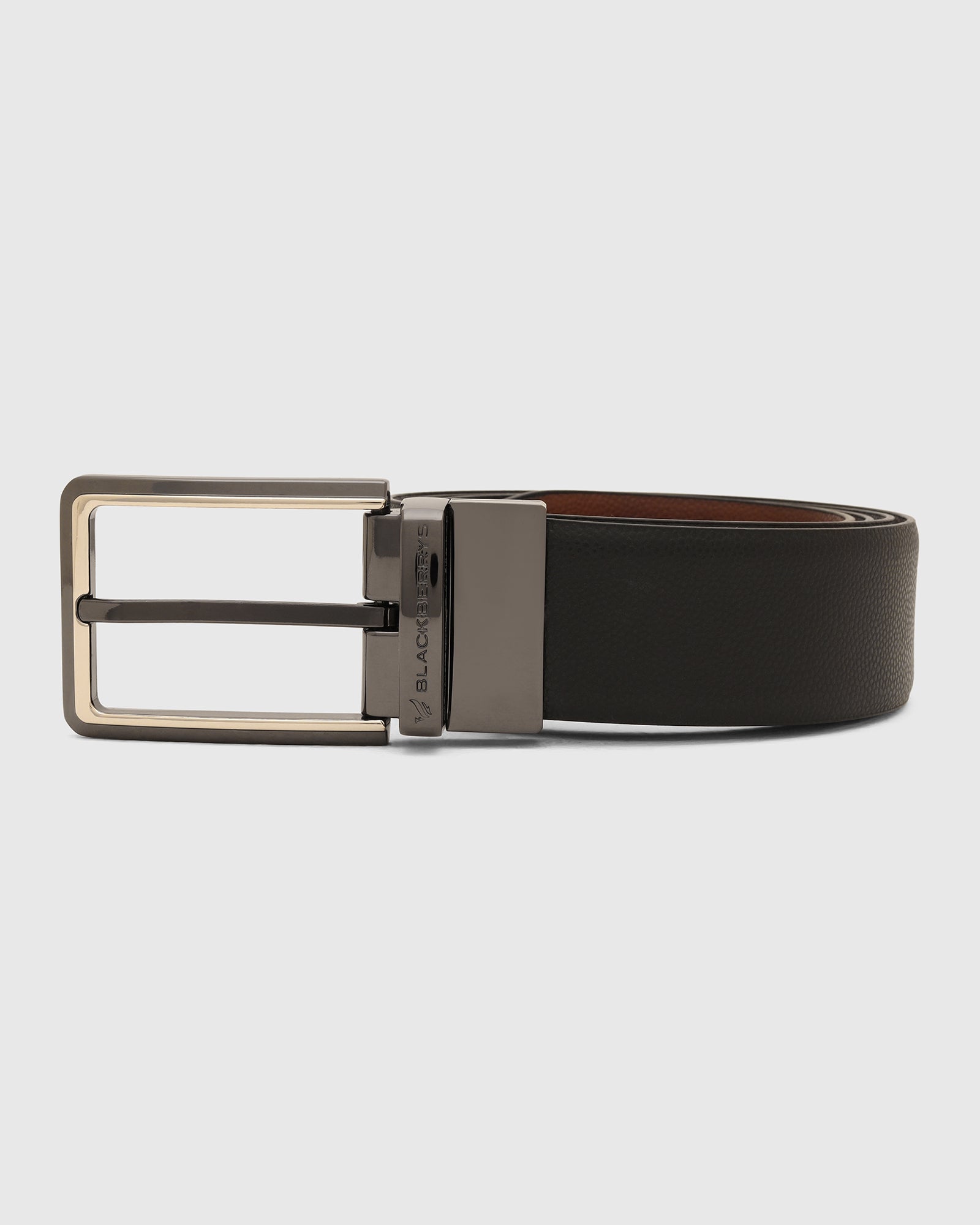 Leather Reversible Black & Tan Solid Belt - Vinson