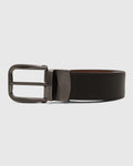 Leather Reversible Black & Tan Solid Belt - Vitus