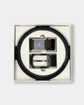 6-in-1 Reversible Leather Black & Brown Belt Gift Set - Averno