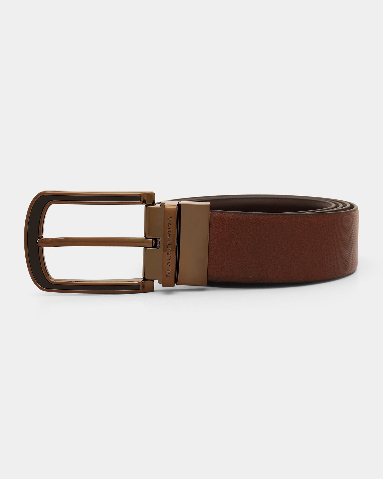 Leather Reversible Brown & Tan Textured Belt - Aplite