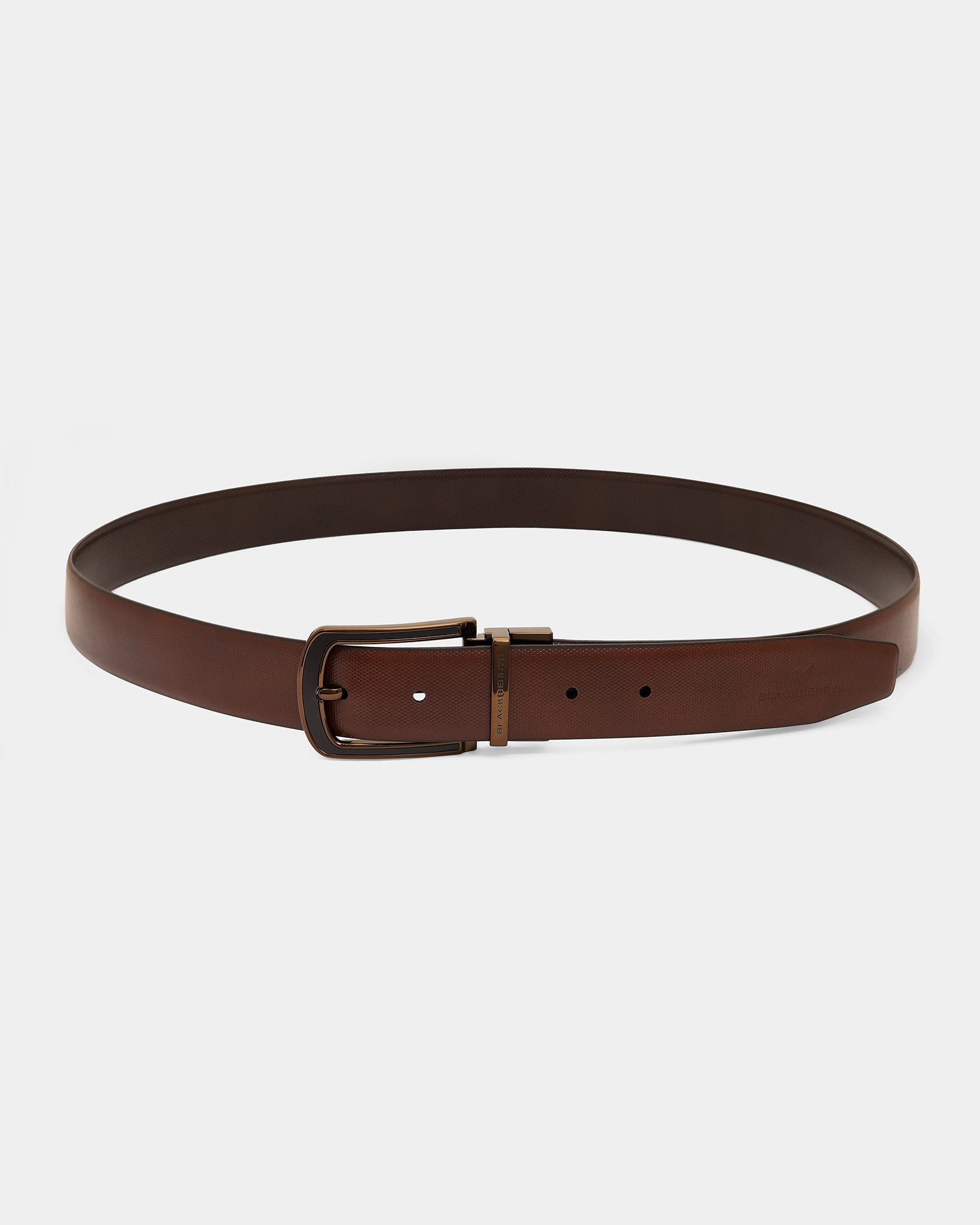 Leather Reversible Brown & Tan Textured Belt - Aplite