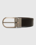 Leather Reversible Wine & Black Solid Belt - Valu