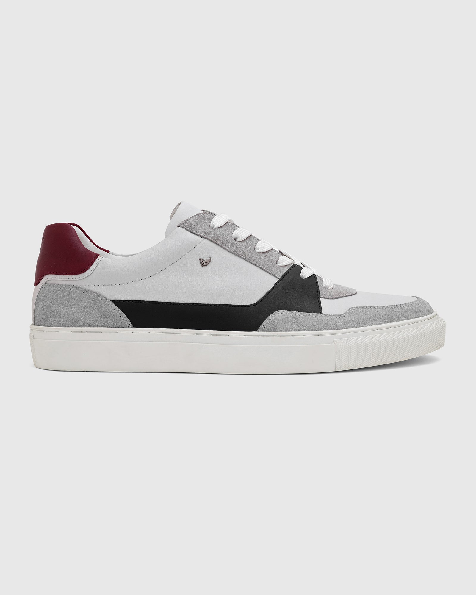 Leather White Solid Sneakers - Viva