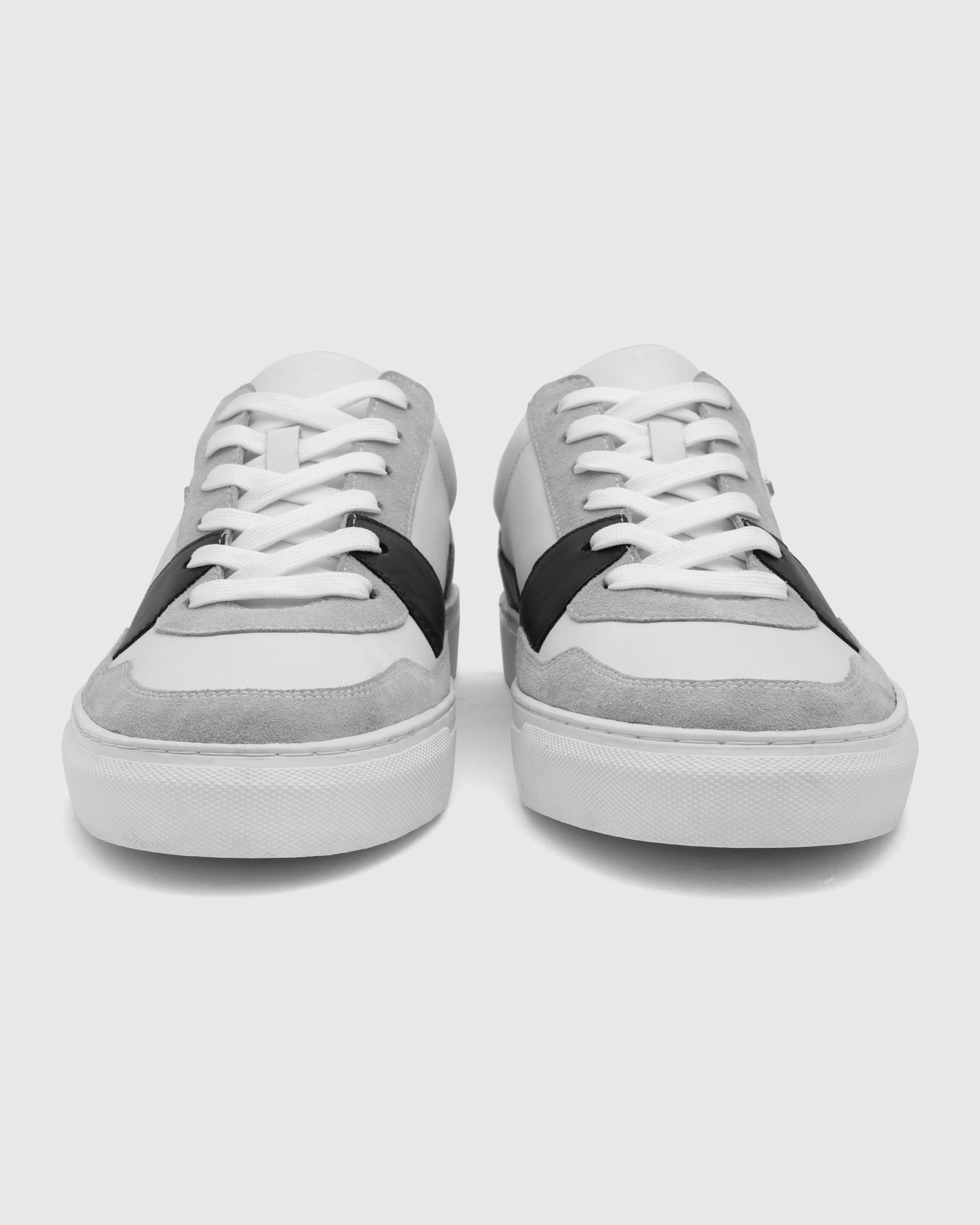 Leather White Solid Sneakers - Viva
