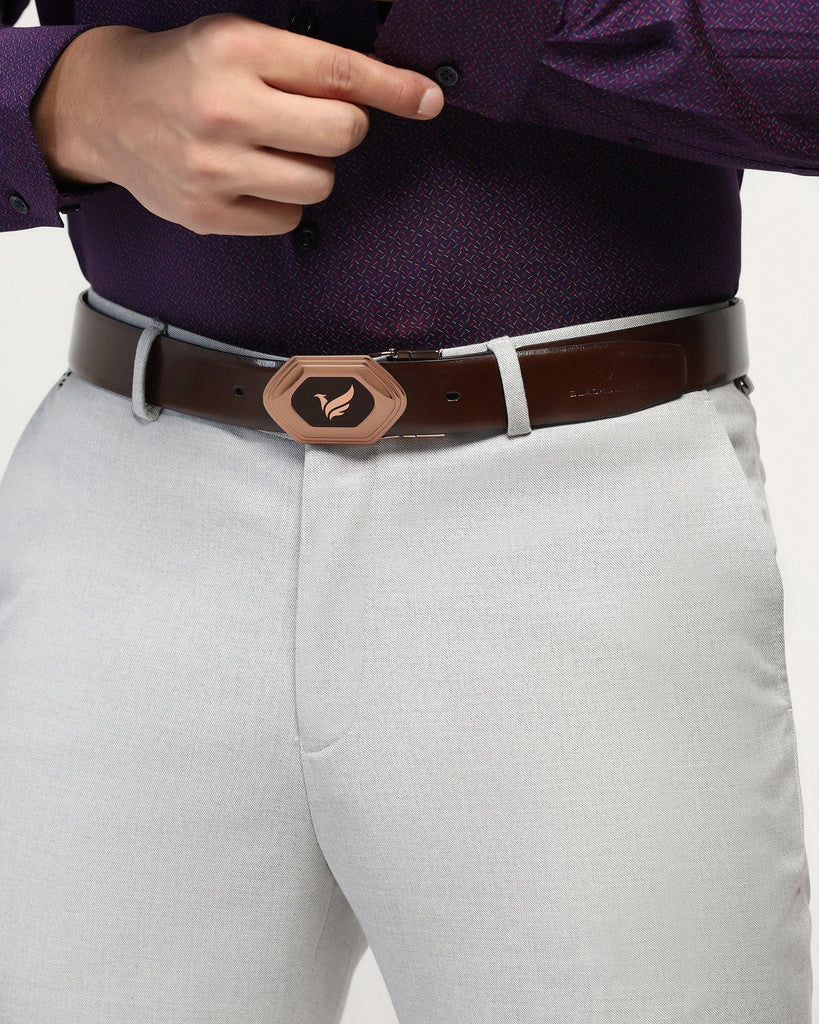 Leather Reversible Wine & Black Solid Belt - Unstorm