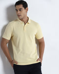 Lemon Yellow Solid Polo - Aesun