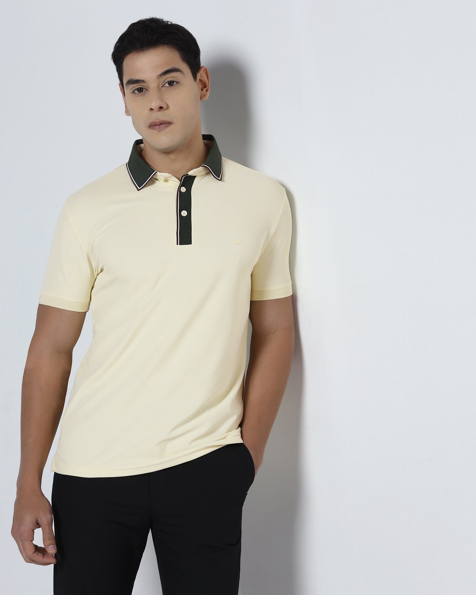 Lemon Yellow TechPro Solid Polo - Ron