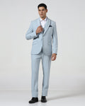 Light Blue Three Piece Solid Suit - Embro