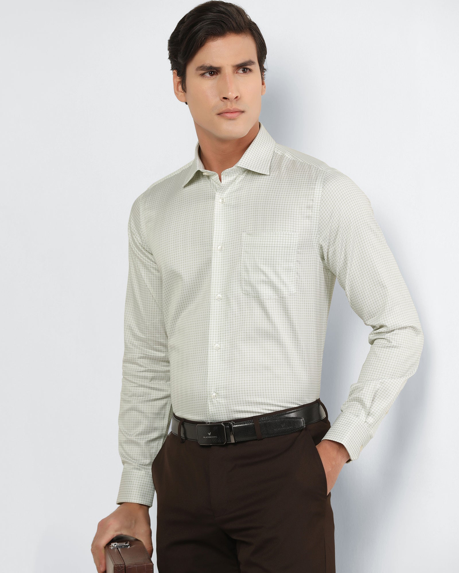 Light Green Printed Shirt - Tiffany