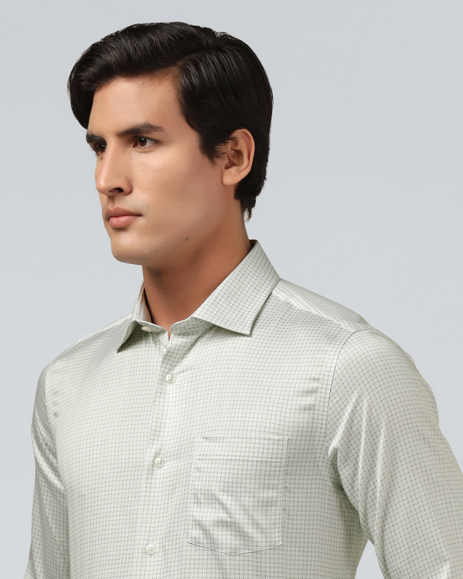 Light Green Printed Shirt - Tiffany