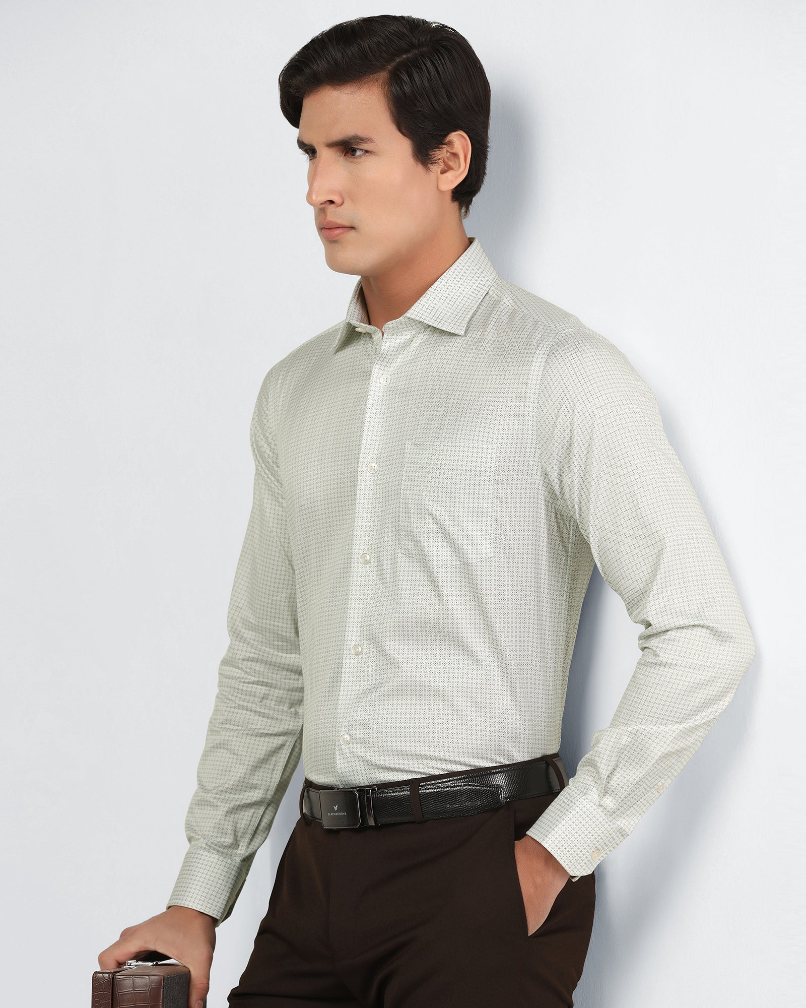 Light Green Printed Shirt - Tiffany