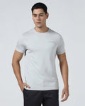 Light Grey Crew Neck Solid T-Shirt - Douglas