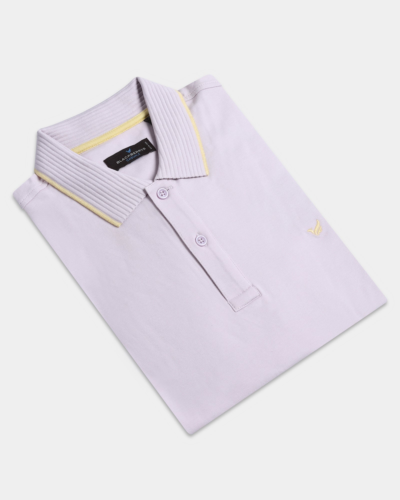 Light Purple Solid Polo - Aesun