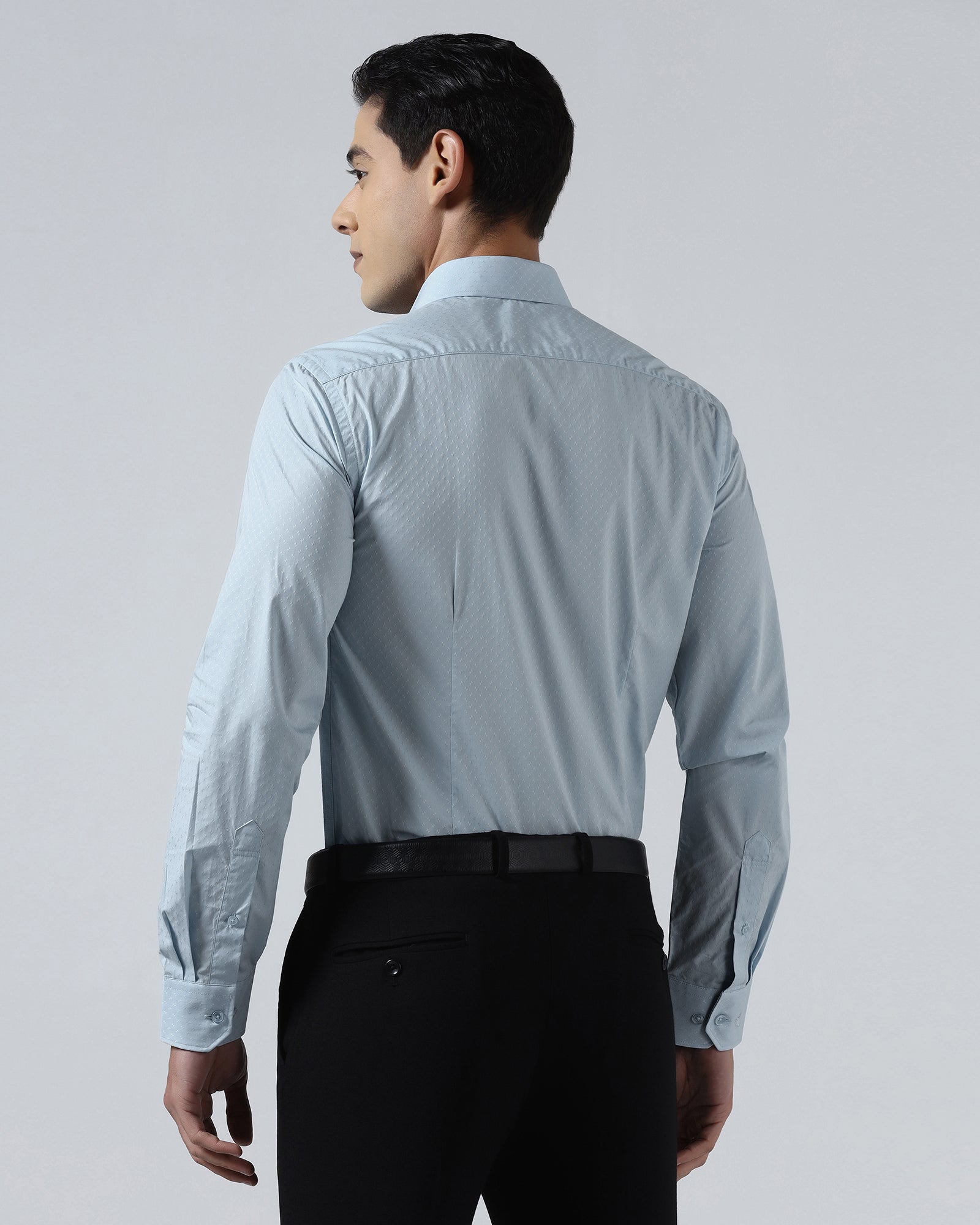 Light Blue Check Shirt - Shadow