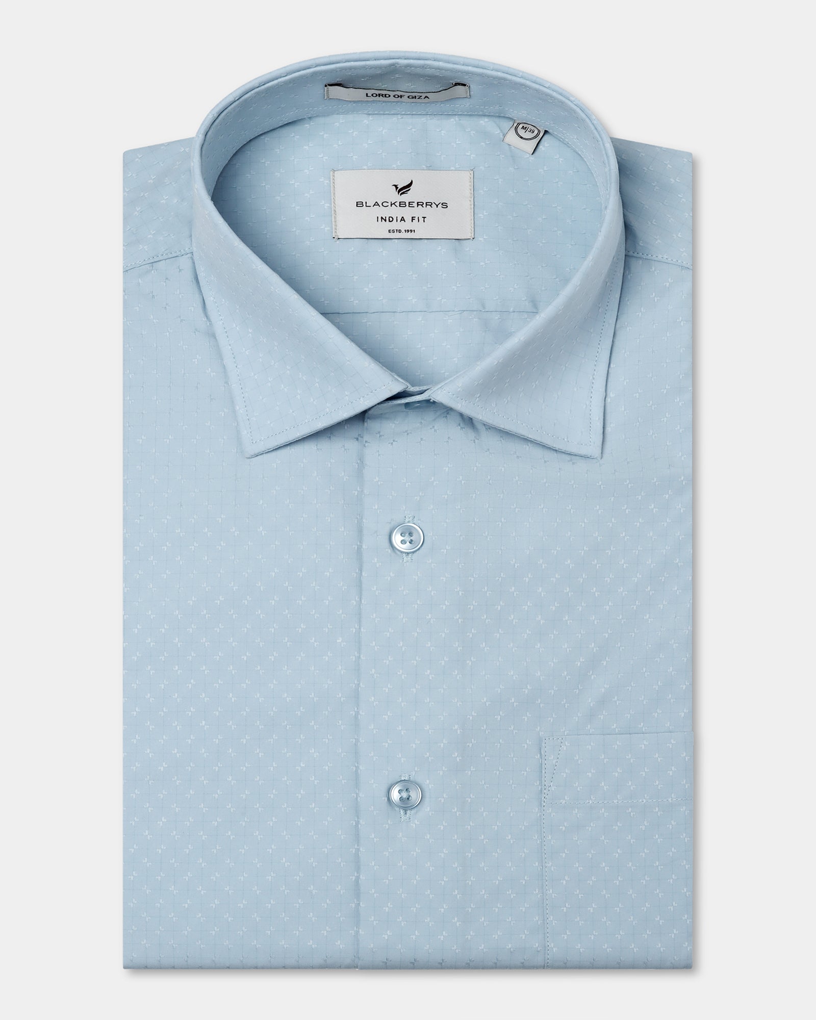 Light Blue Check Shirt - Shadow
