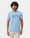 Light Blue Crew Neck Printed T-Shirt - Supi