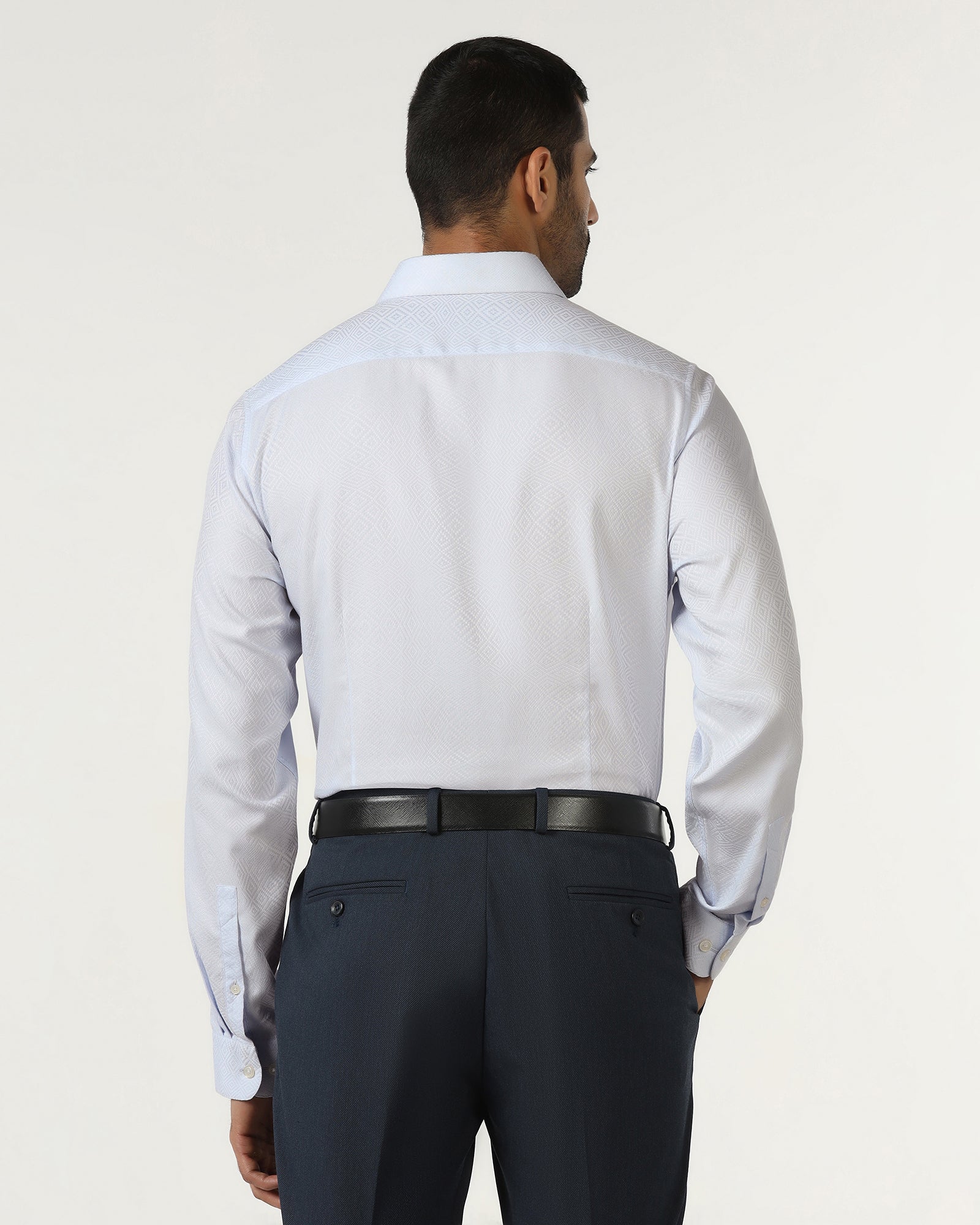 Light Blue Jacquard Shirt - Render