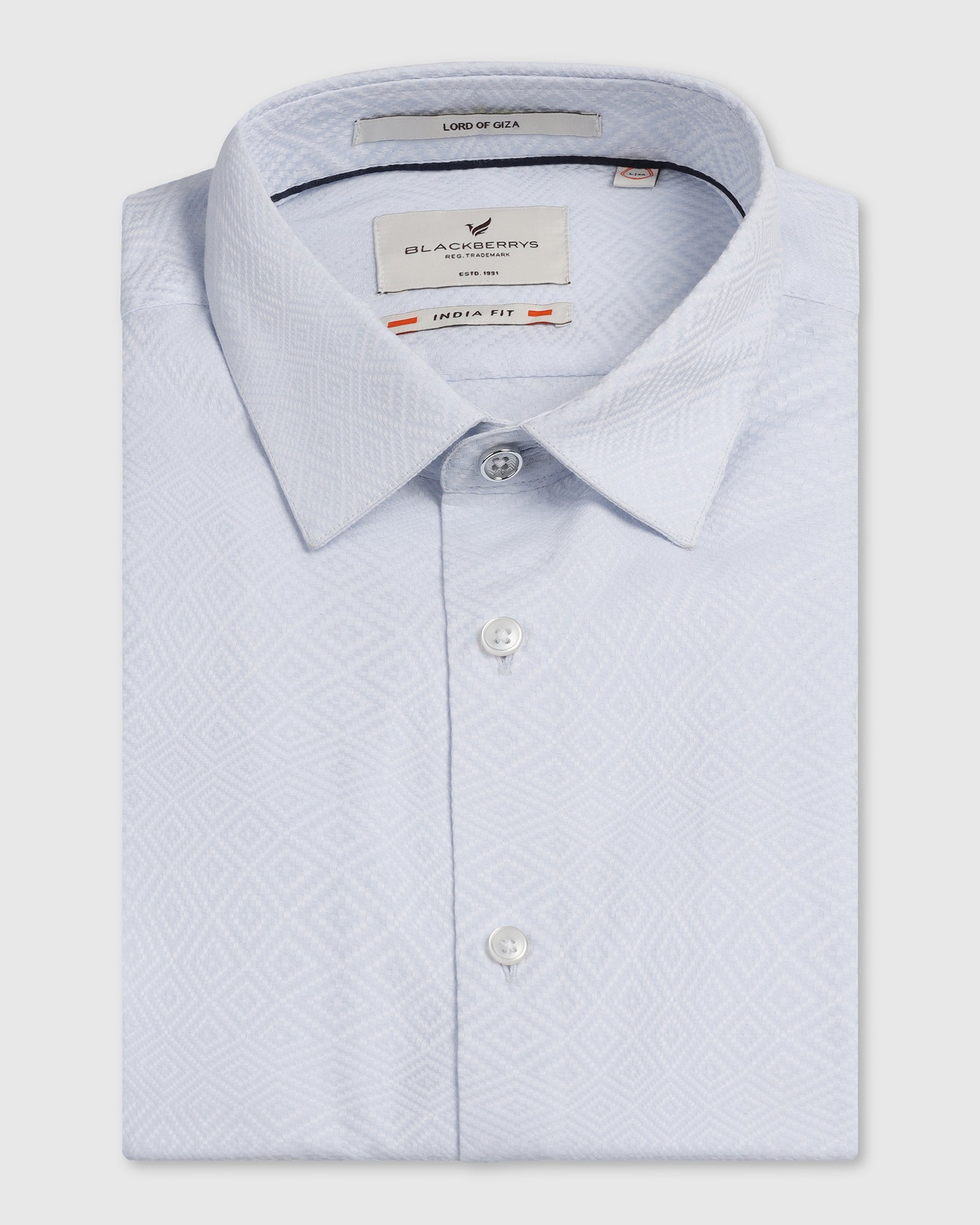 Light Blue Jacquard Shirt - Render
