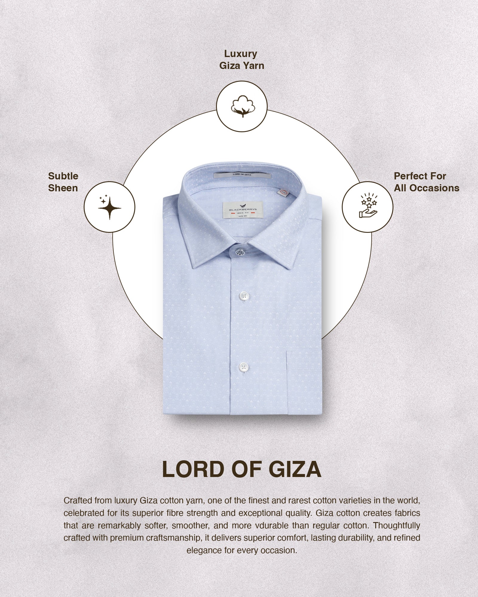 Light Blue Jacquard Shirt - Rile